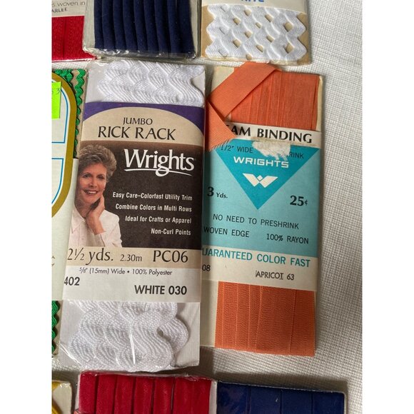 Assorted Crafting Supplies: Seam Tape Rick Rack & Bias Tape Vintage - Picture 7 of 11